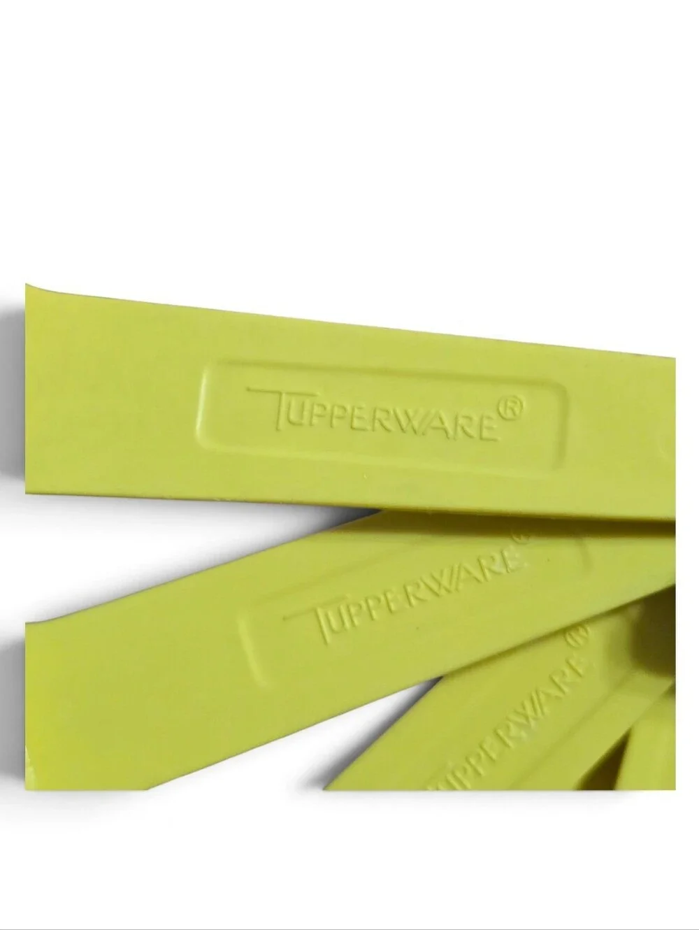 Vintage Yellow Tupperware Nesting Measuring Spoon Set - 6 Piece